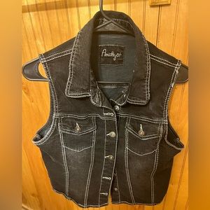 Amethyst jean style vest